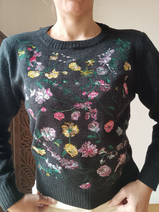 Maglione donna Flower Bomb nero