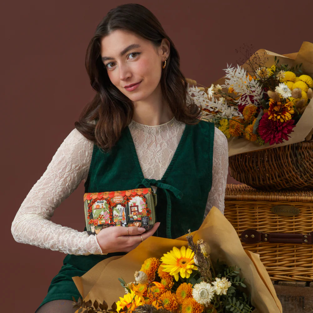 Vendula London Flower Shop - Amber Edition - Portafoglio medio con zip