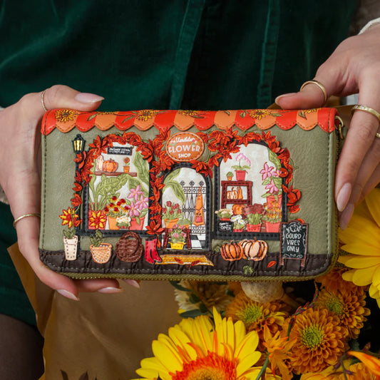 Vendula London Flower Shop - Amber Edition - Portafoglio grande con zip