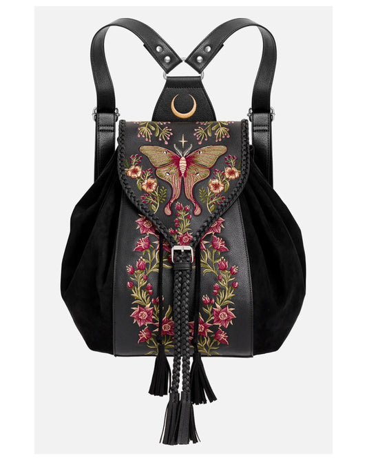 Zaino ricamato in velluto Wilderwood